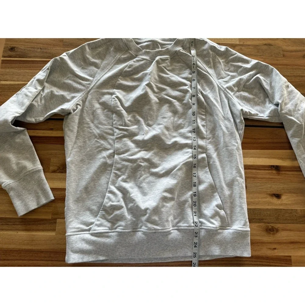 Lululemon Scuba Crew Sweatshirt Sweater Womens Size 12 Heathered Gray W3DTQS
